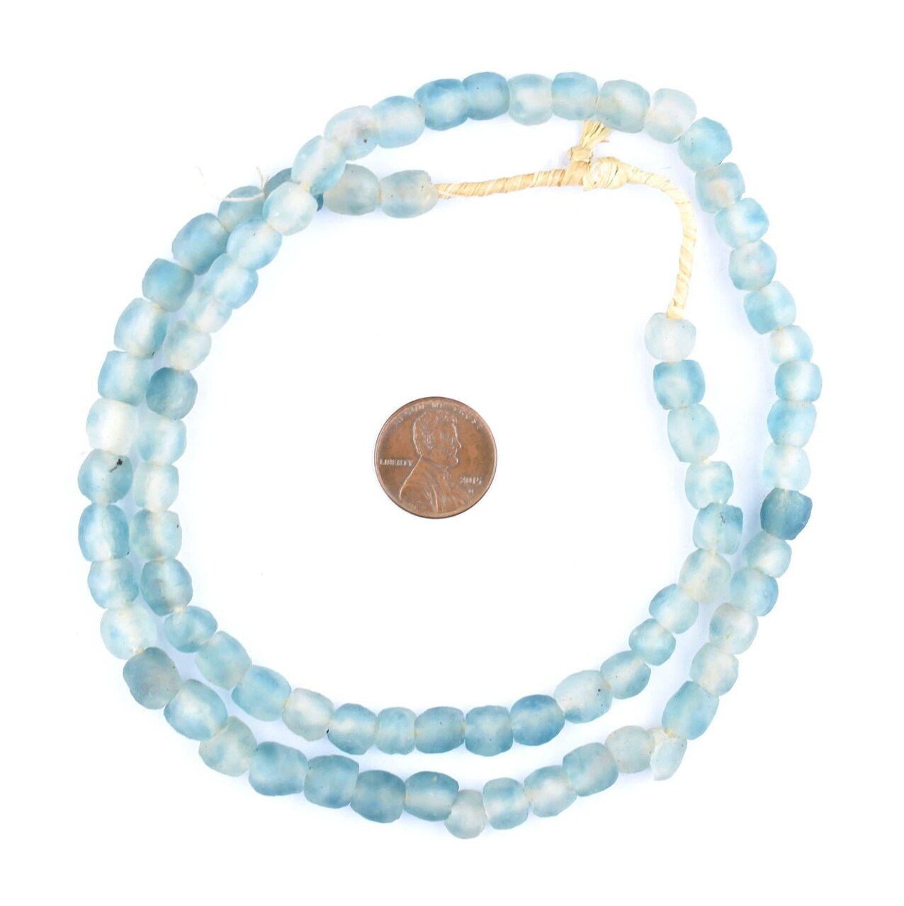 The Bead Chest® African Recycled Glass Beads, 9mm - Full Strand Eco-Friendly Fair Trade Sea Glass Beads from Ghana Handmade Ethnic Round Spherical Tribal Boho Krobo Spacer Beads